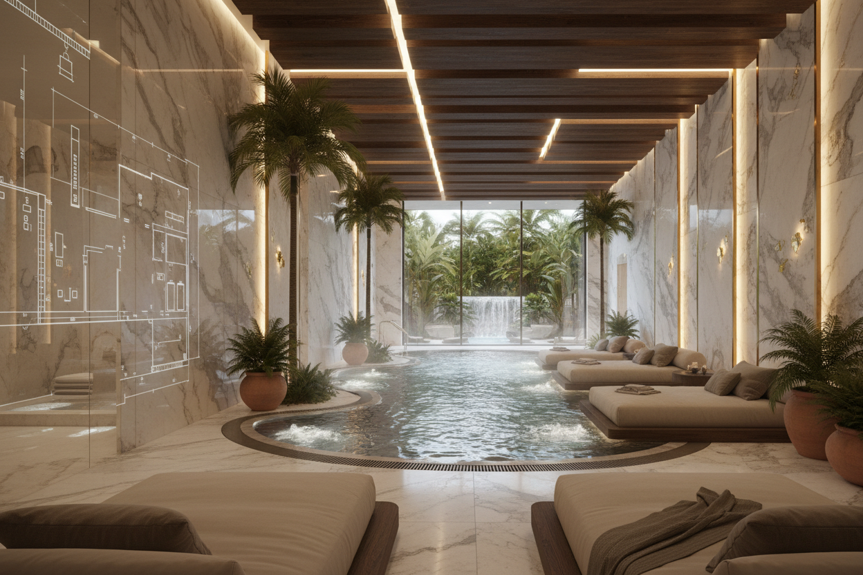 creación de conceptos y construcción de spas de lujo 